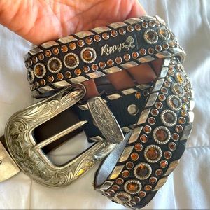 Super unique adorned belt from the exclusive designer Kippys. St Barths.